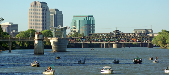 sacramento-river-sac-area Just below the mouth of the American at Discovery Park in Sacramento