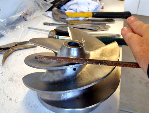 Sharpening the impeller