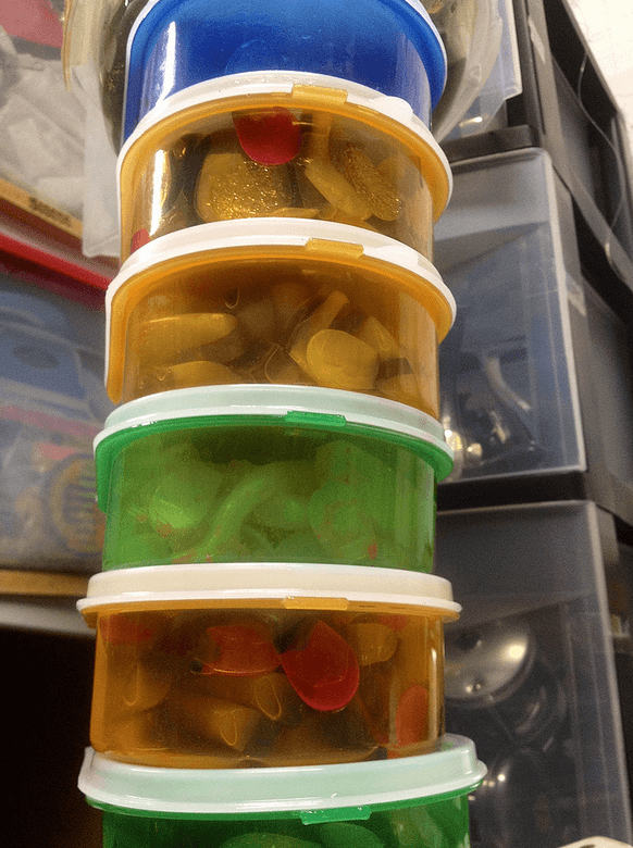 Stack of swim baits